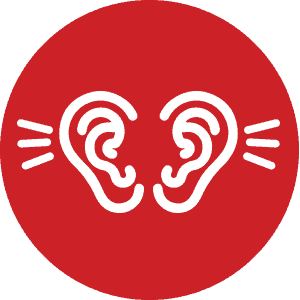 Both ear hearing icon