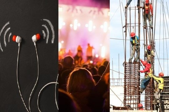 Loud music from earphones and concerts, and construction noise increases the risk of losing your hearing